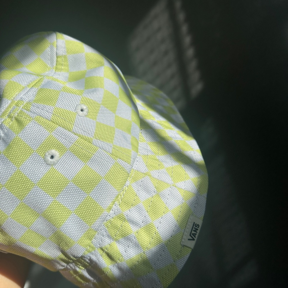 Vans Yellow and White Checkerboard Bucket Hat - Picture 3 of 4